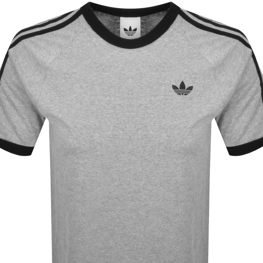 Image number 2 for adidas Originals 3 Stripes T Shirt Grey