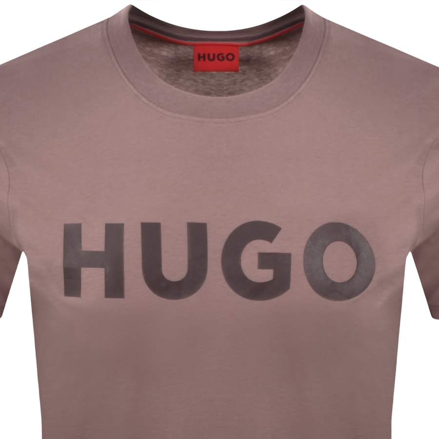 Image number 2 for HUGO Dulivio Crew Neck T Shirt Light Purple