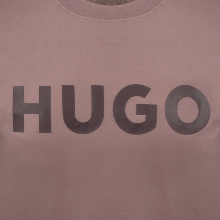 Image number 3 for HUGO Dulivio Crew Neck T Shirt Light Purple