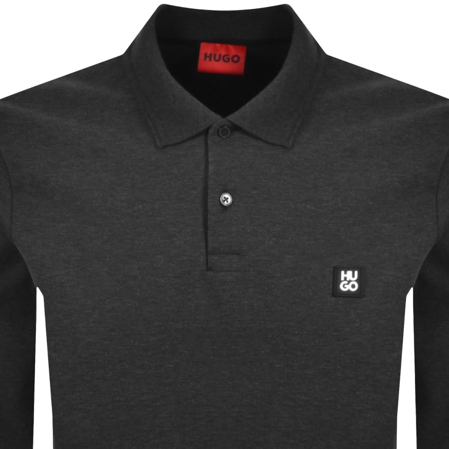Image number 2 for HUGO Dinote Polo T Shirt Medium Grey
