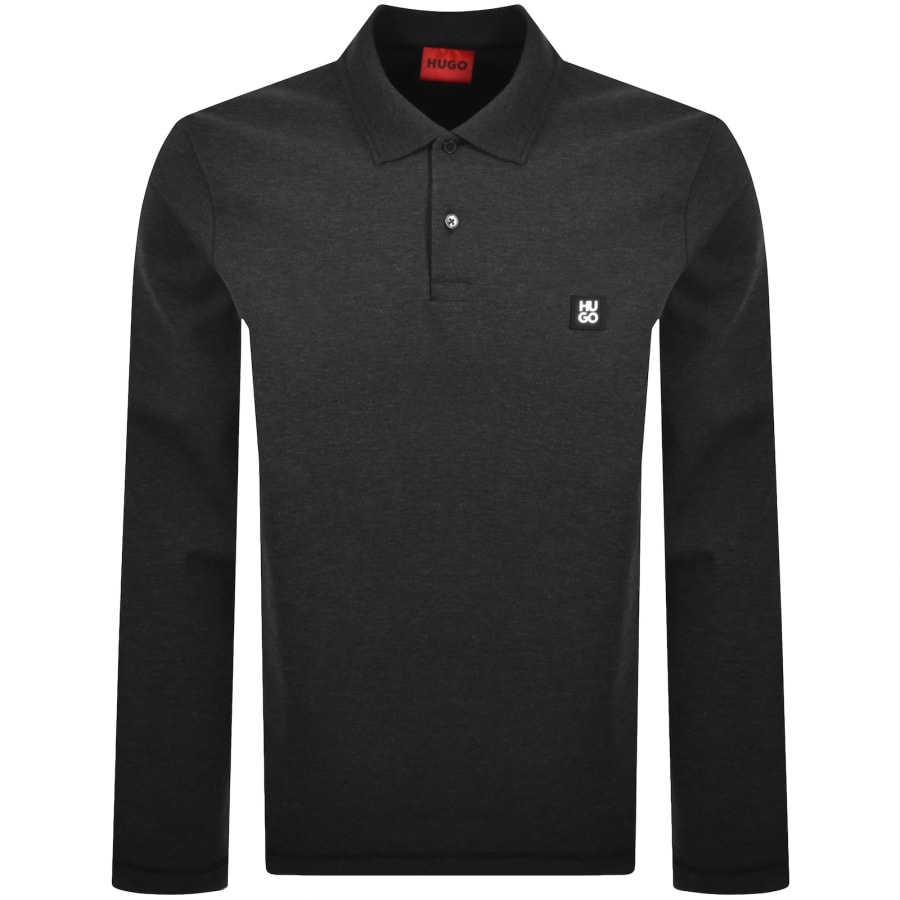 Image number 1 for HUGO Dinote Polo T Shirt Medium Grey