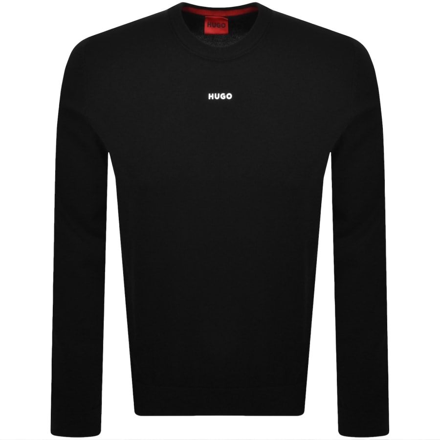 Image number 1 for HUGO San Cassius Knit Jumper Black