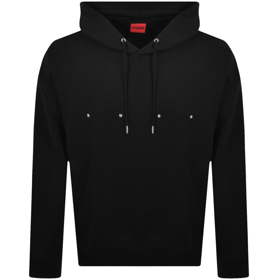 Image number 2 for HUGO Doland Oversized Hoodie Black