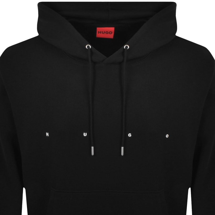 Image number 3 for HUGO Doland Oversized Hoodie Black