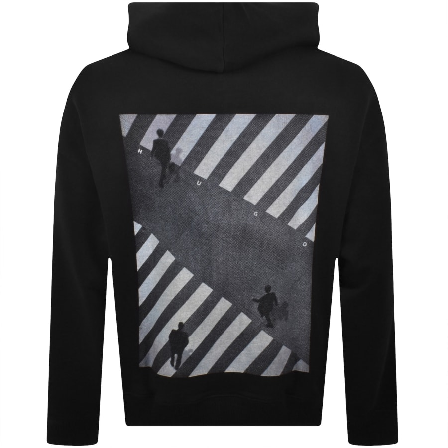 Image number 5 for HUGO Doland Oversized Hoodie Black