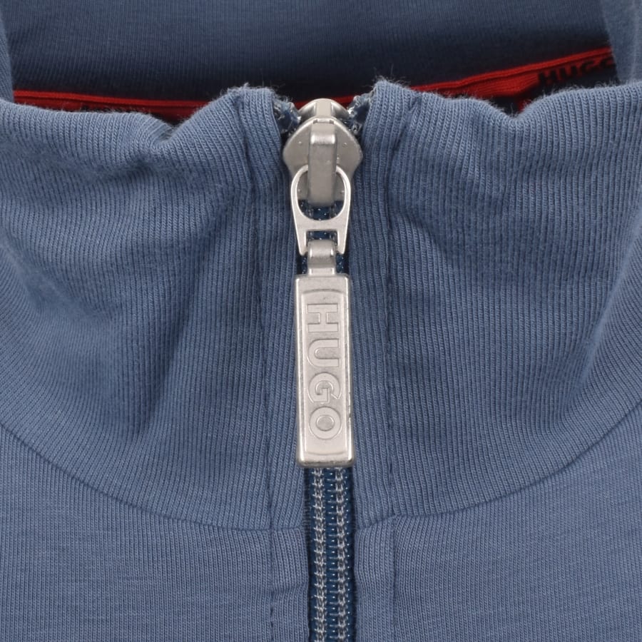 Image number 4 for HUGO Full Zip Laze Sweatshirt Blue