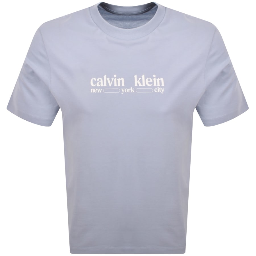 Image number 1 for Calvin Klein Jeans Graphic T Shirt Blue