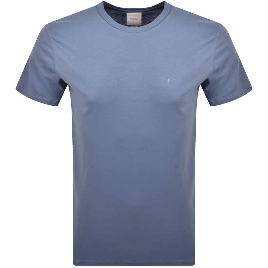 Image number 1 for Calvin Klein Chest Logo T Shirt Blue
