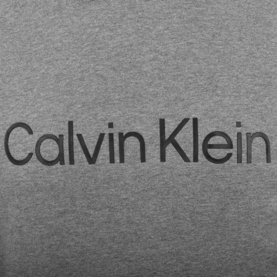 Image number 3 for Calvin Klein Logo Hoodie Grey