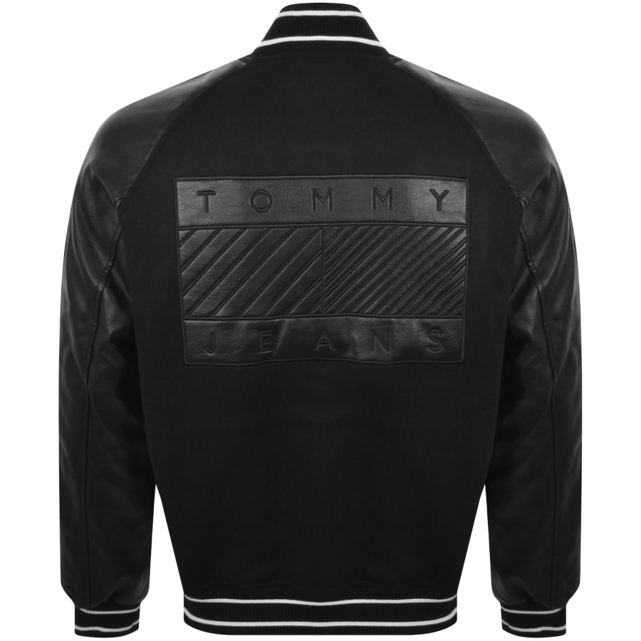 Image number 5 for Tommy Jeans Flag Varsity Jacket Black
