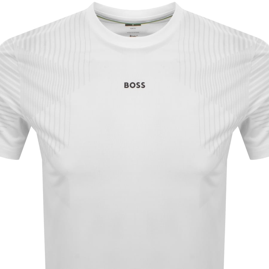 Image number 2 for BOSS Active Push Slim Fit T Shirt White