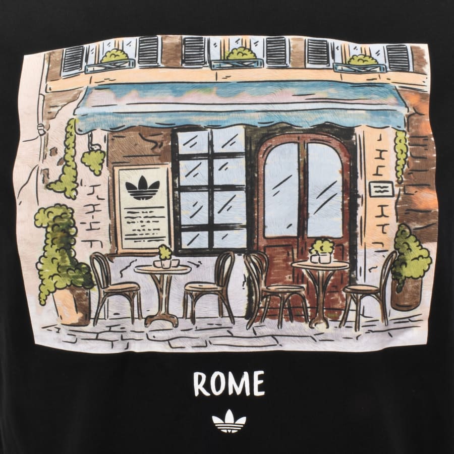 Image number 3 for adidas Originals Paint Rome T Shirt Black