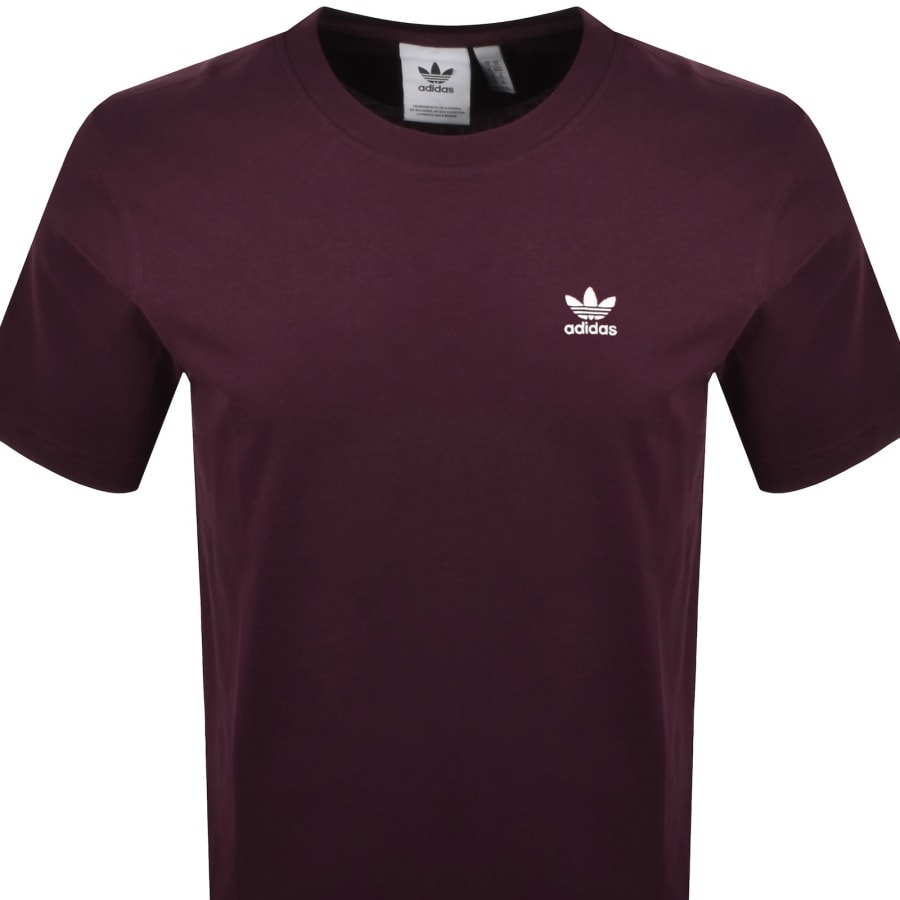 Image number 2 for adidas Originals Essential T Shirt Burgundy