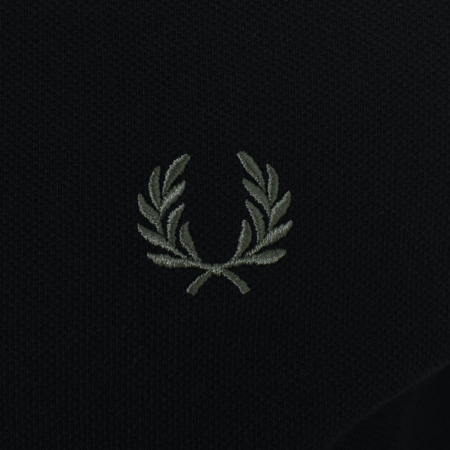 Image number 3 for Fred Perry Long Sleeved Polo T Shirt Black