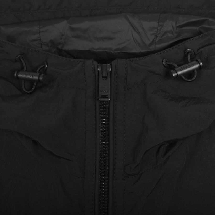 Image number 4 for BOSS Orip Crinkled Nylon Jacket Black