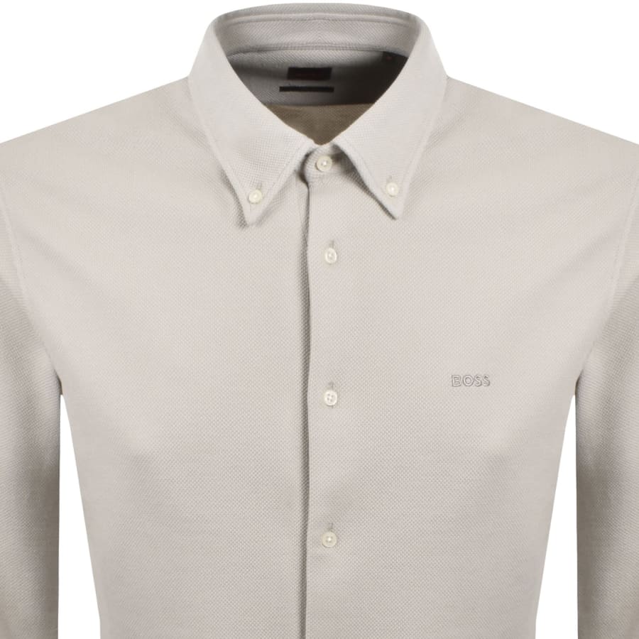 Image number 2 for BOSS Jersey Slim Fit Shirt Grey