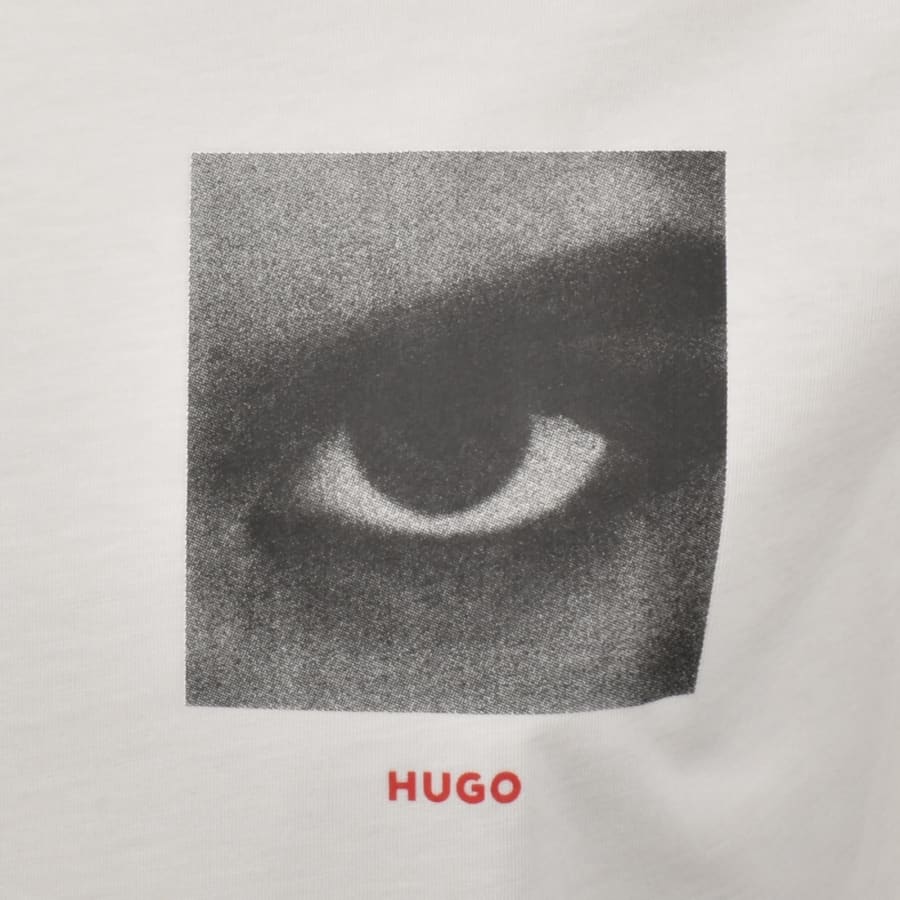Image number 3 for HUGO Deyss T Shirt Natural White