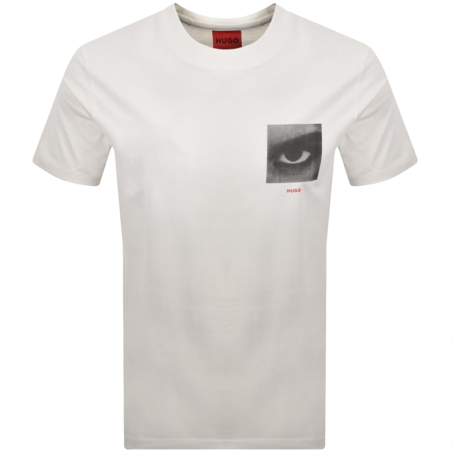 Image number 1 for HUGO Deyss T Shirt Natural White