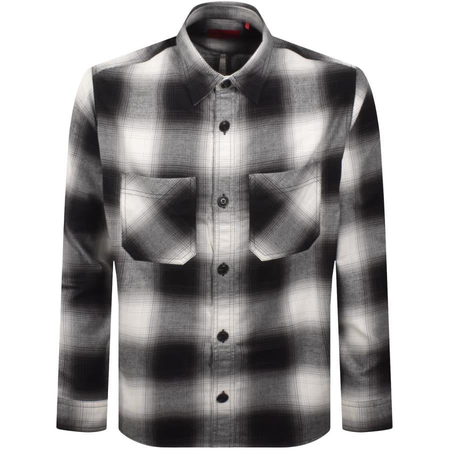 Image number 1 for HUGO Erato Long Sleeve Shirt Black