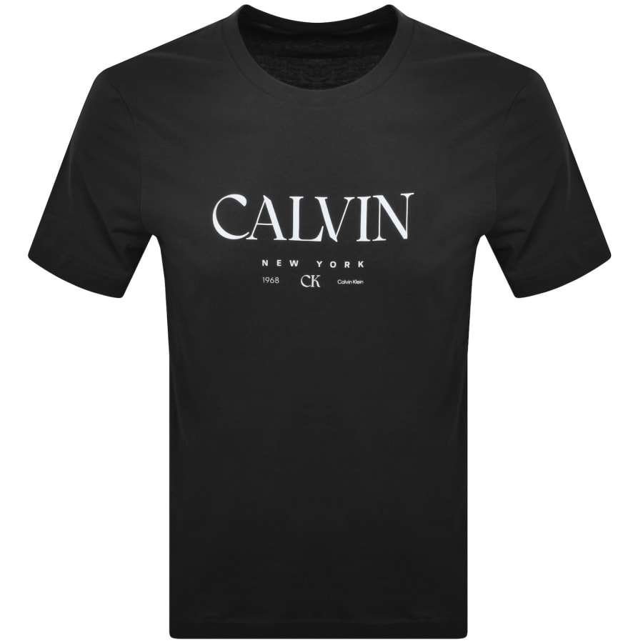 Image number 1 for Calvin Klein Graphic T Shirt Black