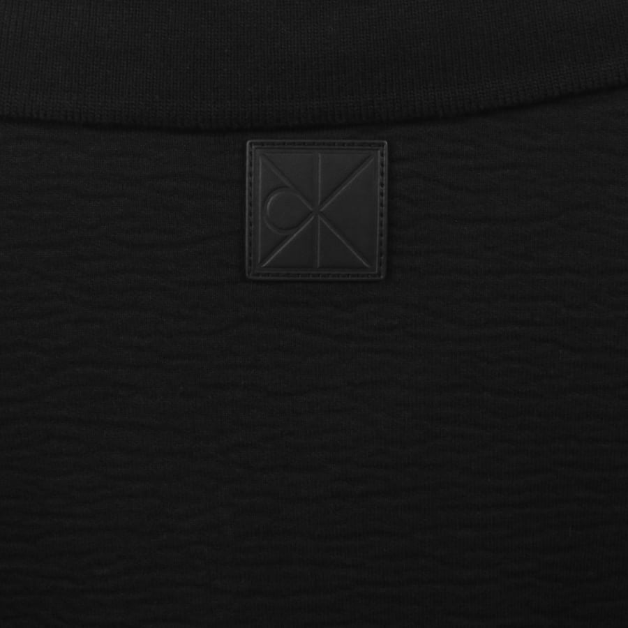 Image number 4 for Calvin Klein Quarter Zip Polo T Shirt Black
