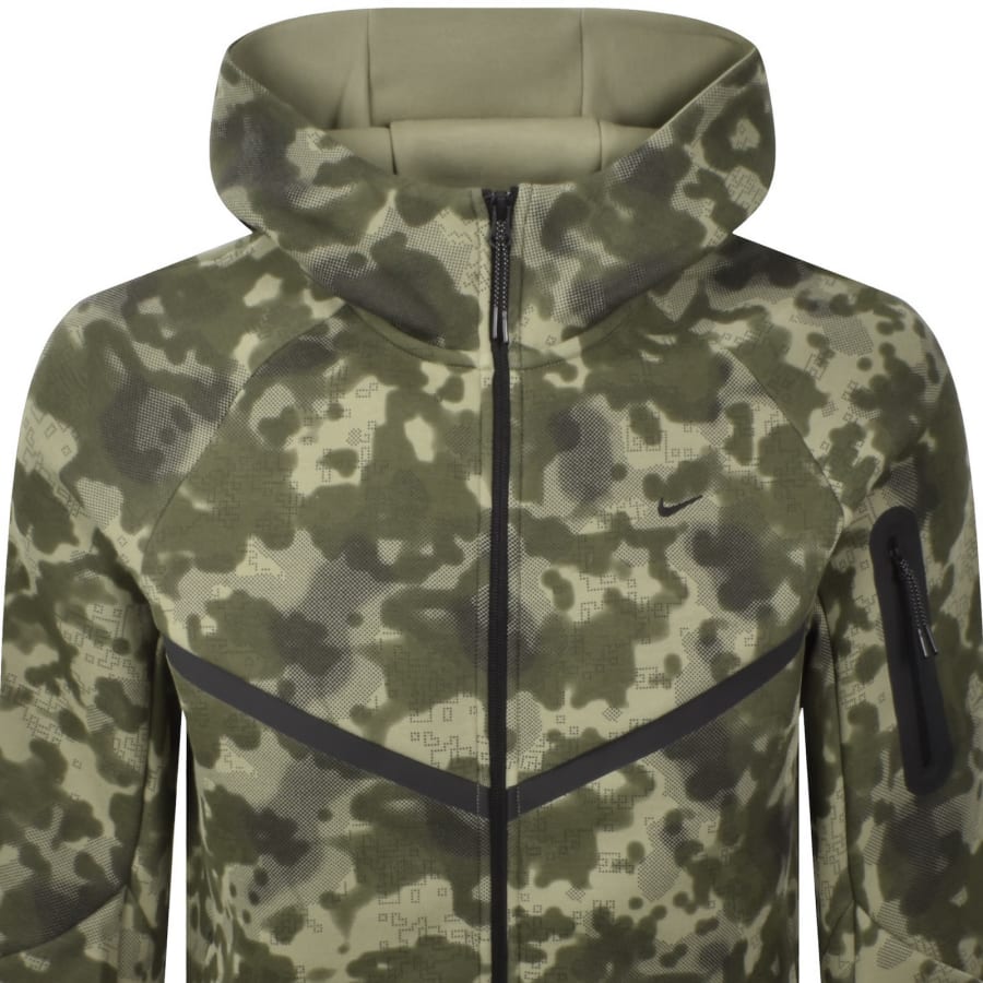 Image number 2 for Nike Tech Windrunner Full Zip Hoodie Green