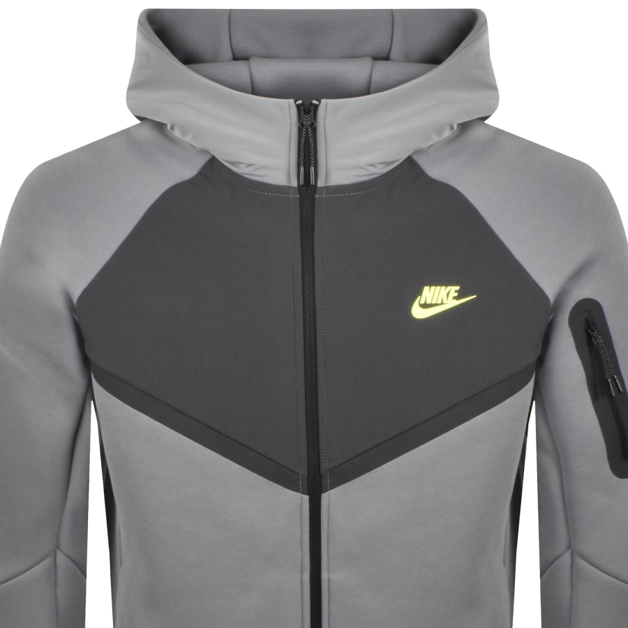 Image number 2 for Nike Fleece Windrunner Hoodie Grey