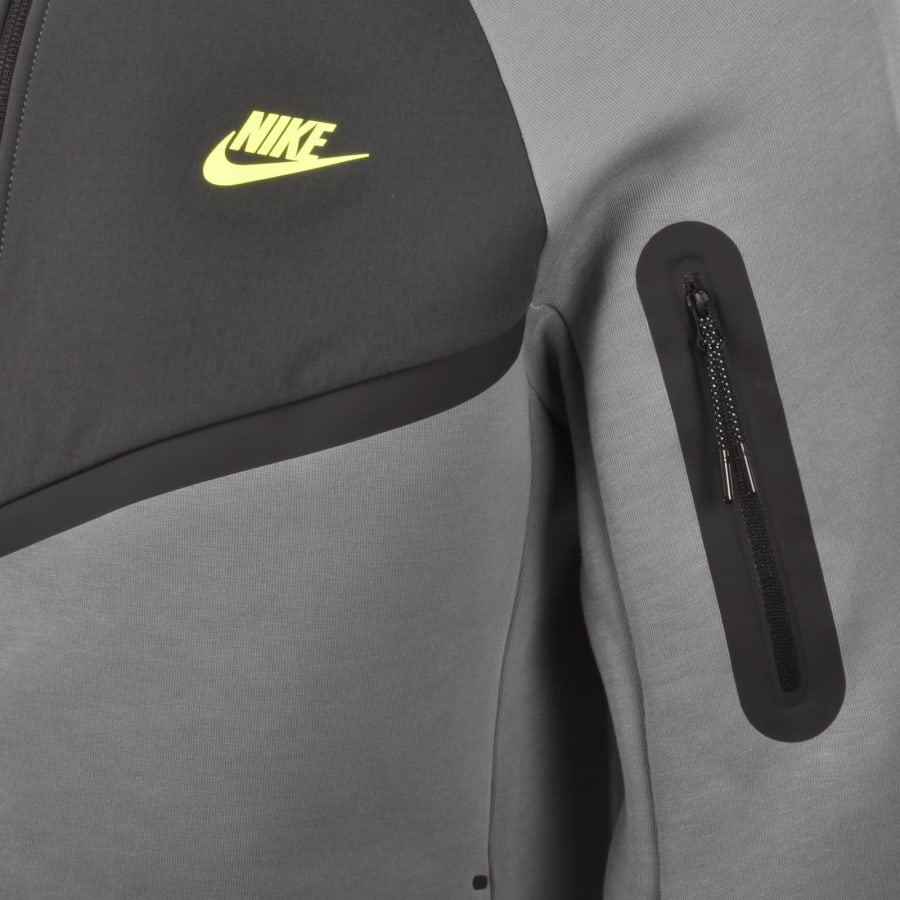 Image number 4 for Nike Fleece Windrunner Hoodie Grey