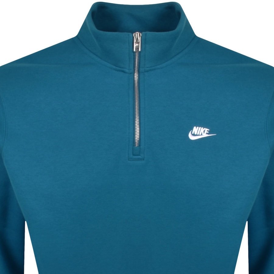 Image number 2 for Nike Quarter Zip Sweatshirt Blue