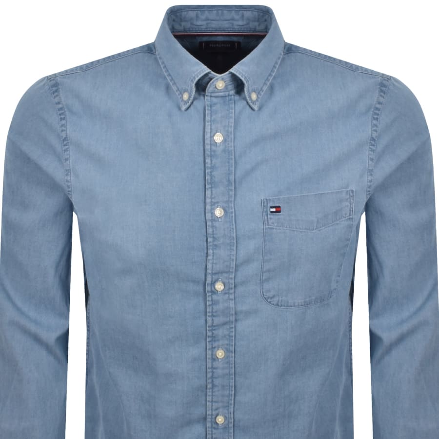 Image number 2 for Tommy Hilfiger Bedford Denim Shirt Blue
