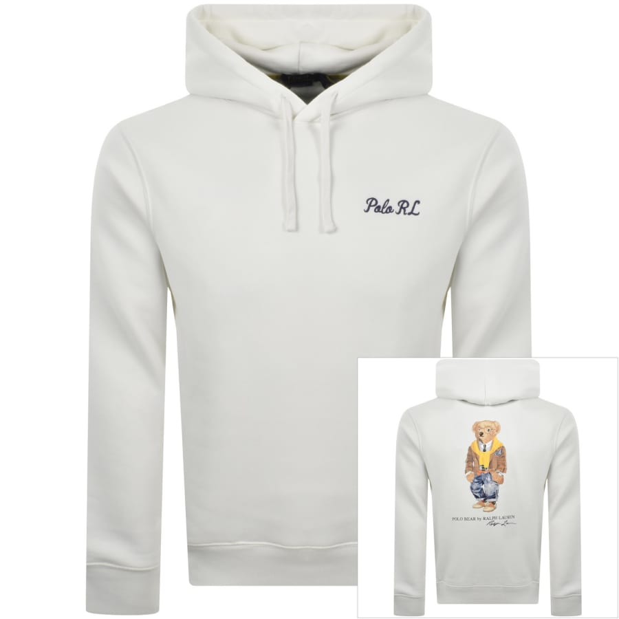 Image number 1 for Ralph Lauren Heritage Bear Hoodie Cream