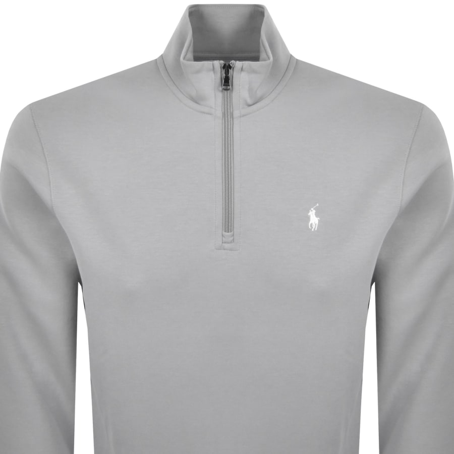 Image number 2 for Ralph Lauren Quarter Zip Sweatshirt Grey