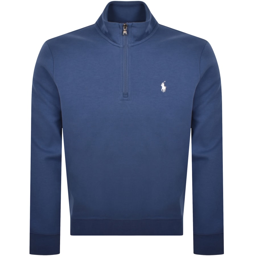 Image number 1 for Ralph Lauren Quarter Zip Sweatshirt Navy