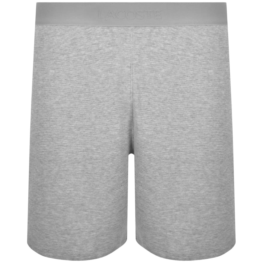Image number 1 for Lacoste Lounge Waffle Shorts Grey
