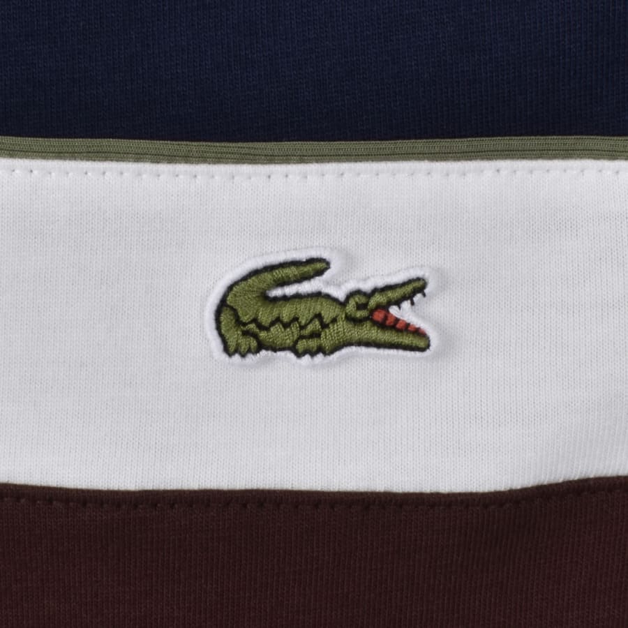 Image number 3 for Lacoste Colour Block T Shirt Navy
