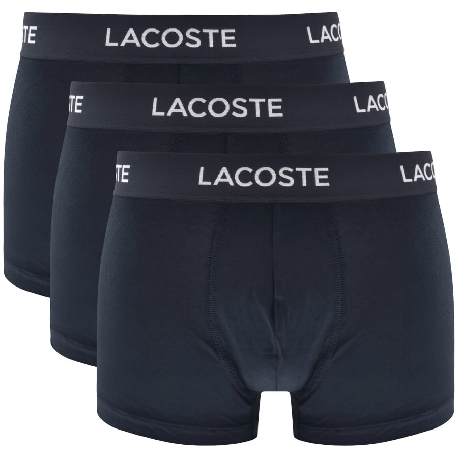 Image number 1 for Lacoste Underwear 3 Pack Trunks Navy