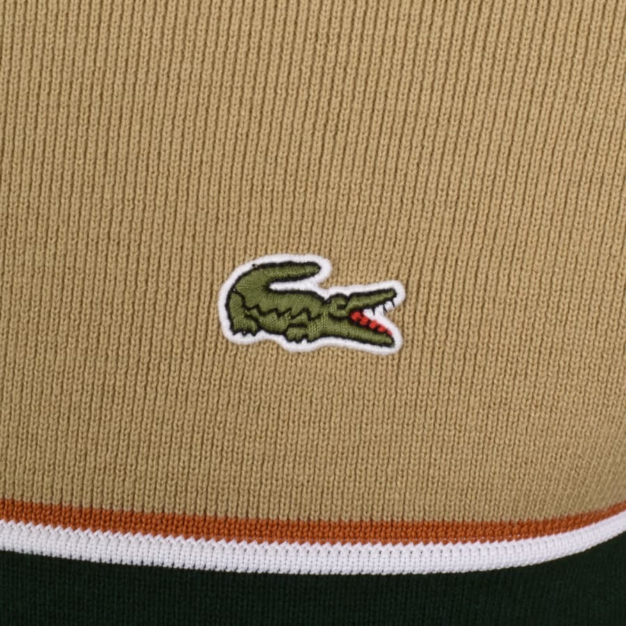 Image number 3 for Lacoste Short Sleeve Knit Polo Beige