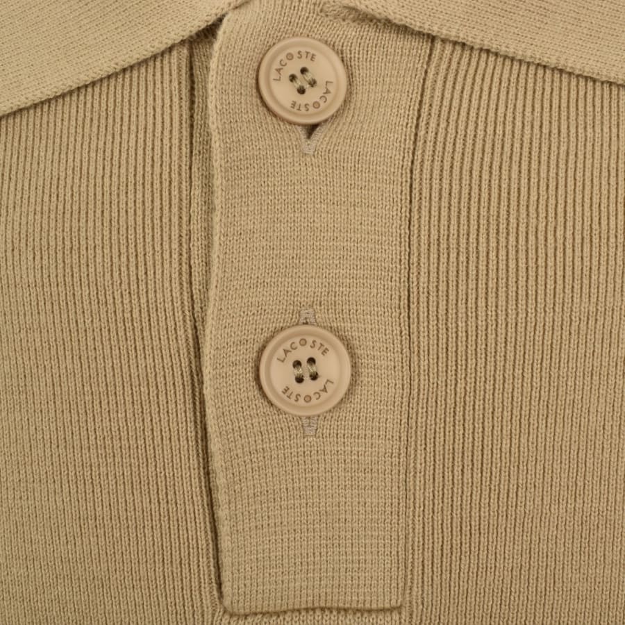 Image number 4 for Lacoste Short Sleeve Knit Polo Beige