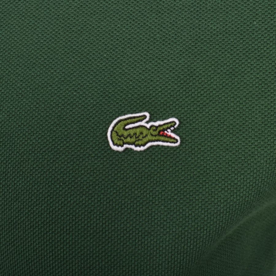 Image number 3 for Lacoste Contrast Collar Polo T Shirt Green