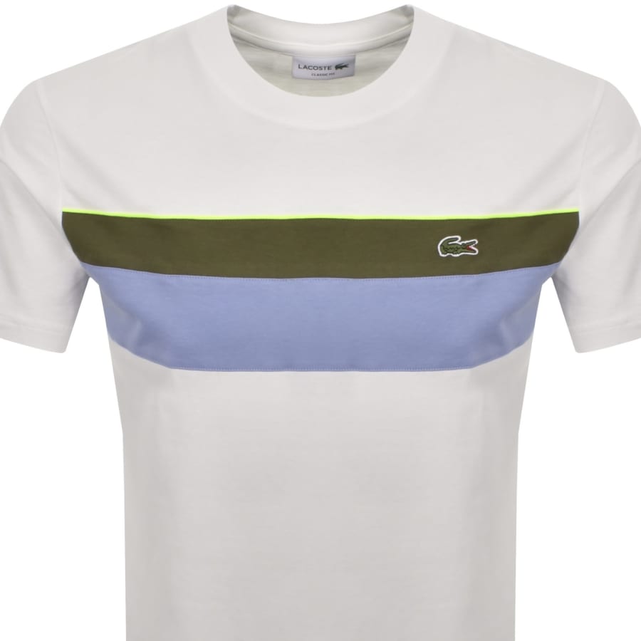 Image number 2 for Lacoste Colour Block T Shirt White
