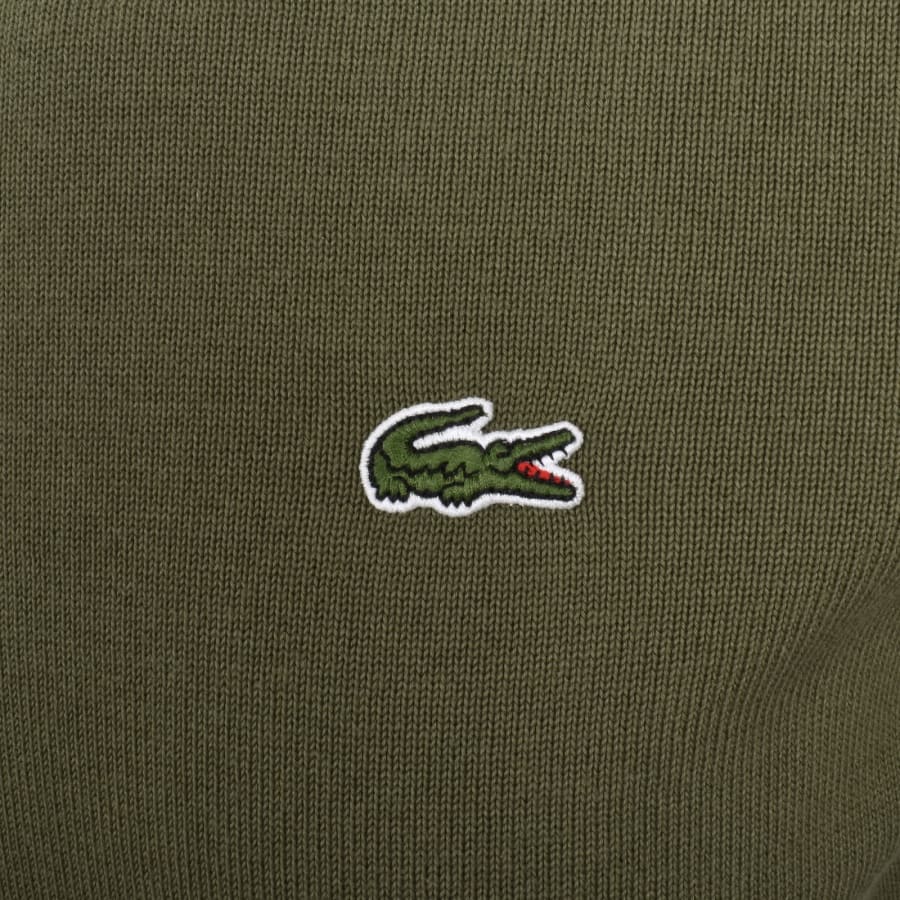 Image number 3 for Lacoste Crew Neck Knit Jumper Green