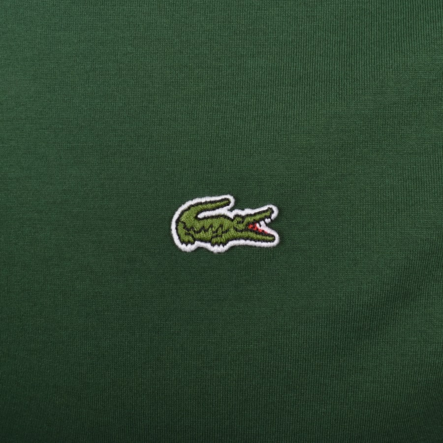 Image number 3 for Lacoste Tipped Crew Neck Logo T Shirt Green