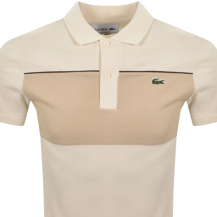 Image number 2 for Lacoste Logo Polo T Shirt Cream
