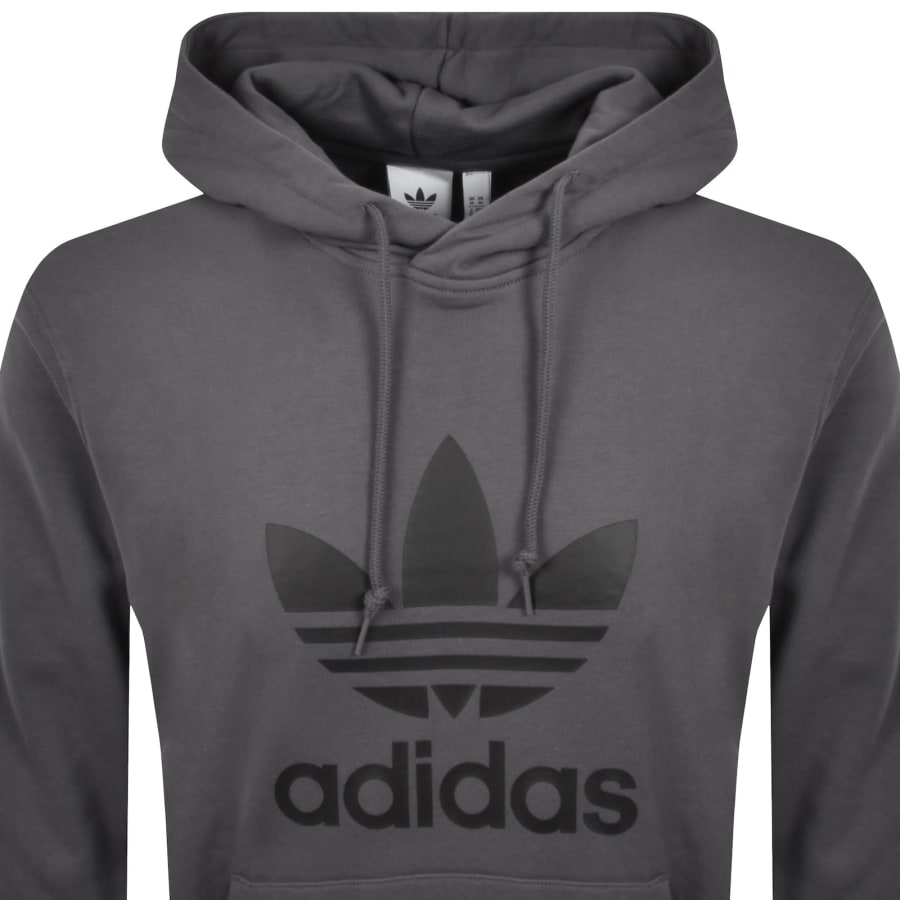 Image number 2 for adidas Originals Trefoil Hoodie Grey