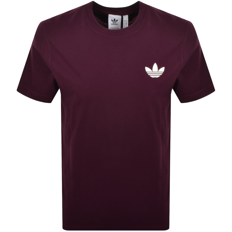 Image number 2 for adidas Originals Pizza Box T Shirt Maroon