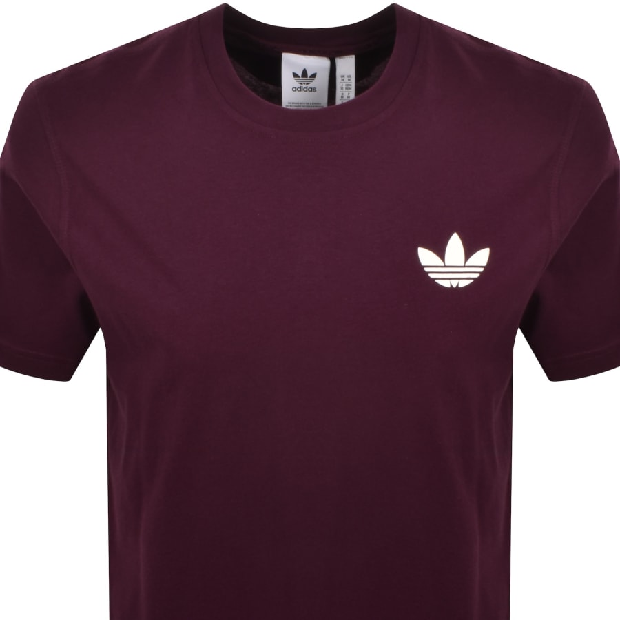Image number 3 for adidas Originals Pizza Box T Shirt Maroon