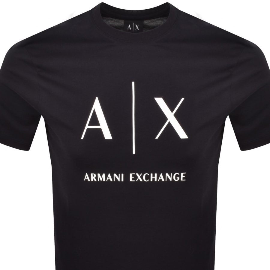 Image number 2 for Armani Exchange Slim Fit Crew Neck T Shirt Navy