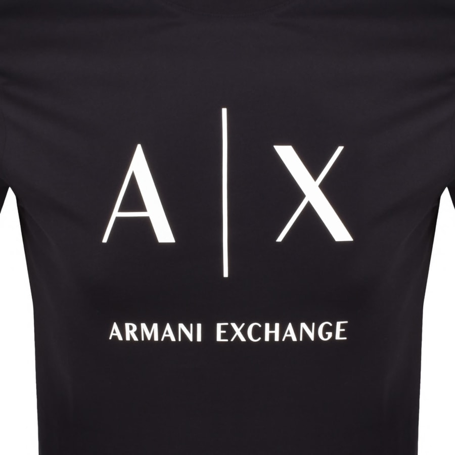 Image number 3 for Armani Exchange Slim Fit Crew Neck T Shirt Navy