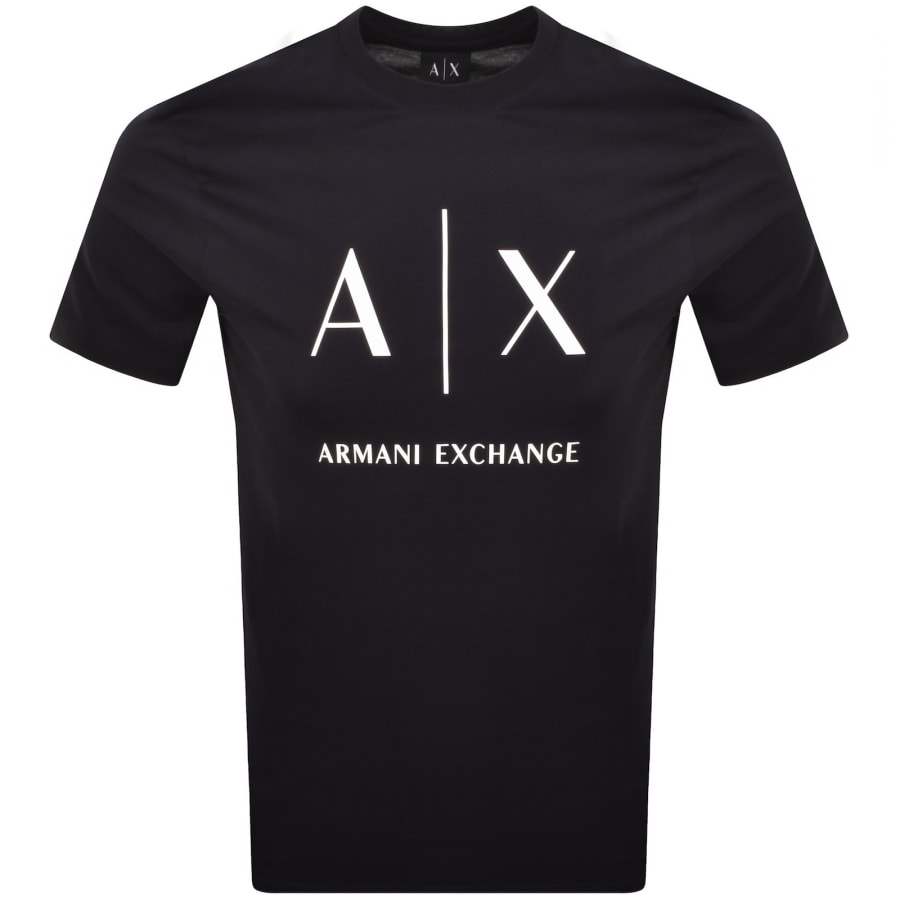 Image number 1 for Armani Exchange Slim Fit Crew Neck T Shirt Navy