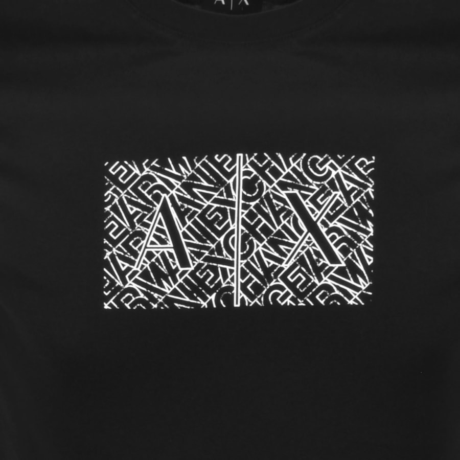 Image number 3 for Armani Exchange Slim Fit Crew Neck T Shirt Black